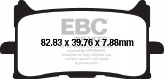 Brzdové doštičky Ebc FA679HH zosilnené (súprava na 1 kotúč)