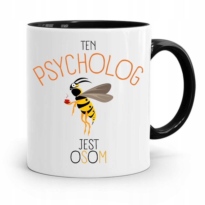 

Dla Psychologa Psychiatry Terapeuty Kubek Czarny