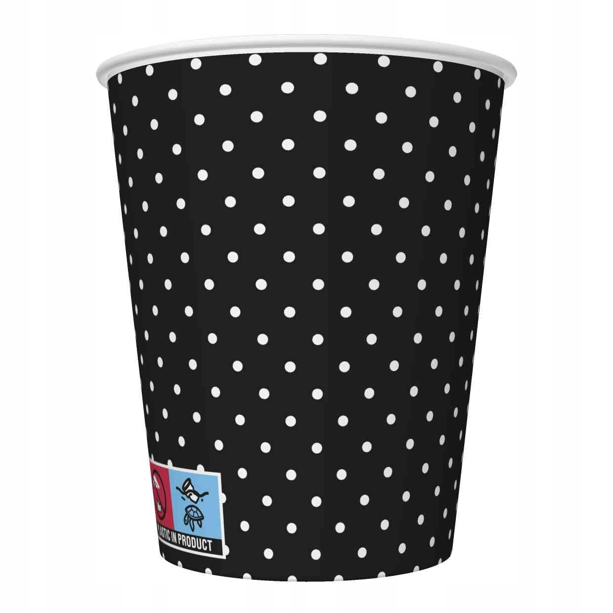 

Daisy Kubeczki Papierowe Kropki Czarne 250ML 8 Szt