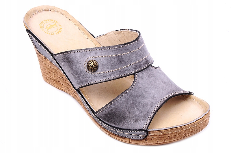 Klapki damskie na koturnie Łukbut Rozmiar 39