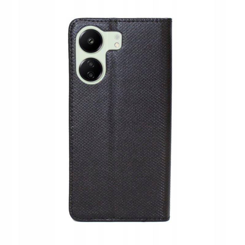 Etui do Xiaomi Redmi 13C POCO C65 Smart Magnet czarne Obudowa Case I SZKŁO Kolekcja SMART MAGNET