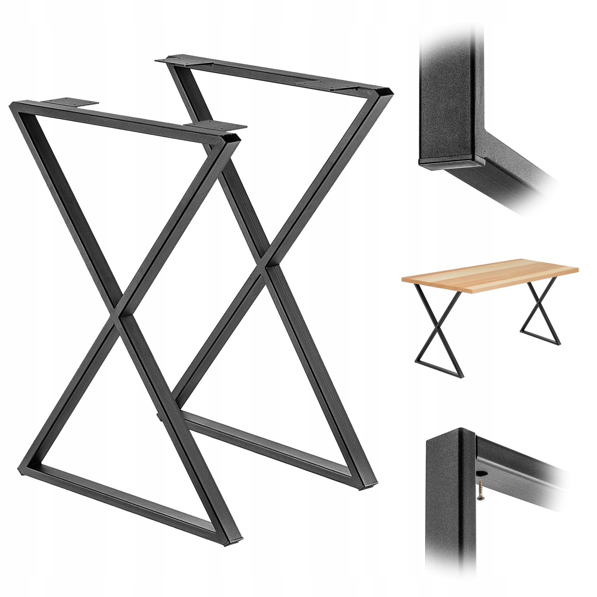 Nohy Na Stôl Lavičky Stolíka Kovové Loftové Industrial 2ks 60x77 cm