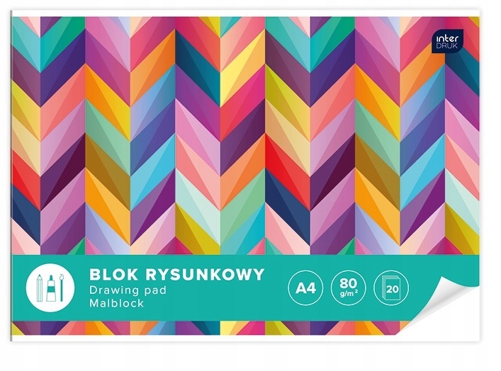 Blok rysunkowy biały A4 Interdruk