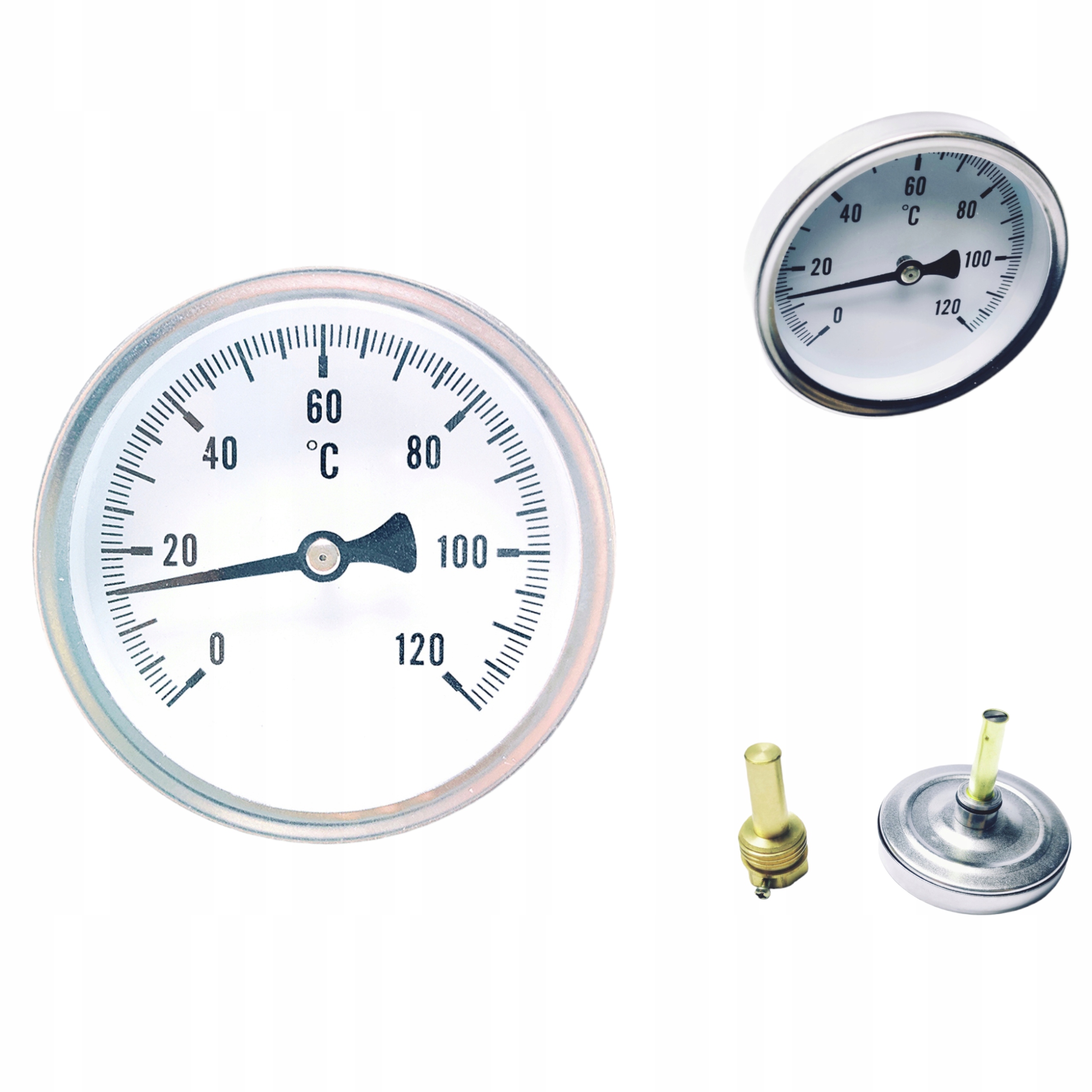 TERMOMETR AXIALNY 1/2" 63MM 0-120 °C KAPILARA