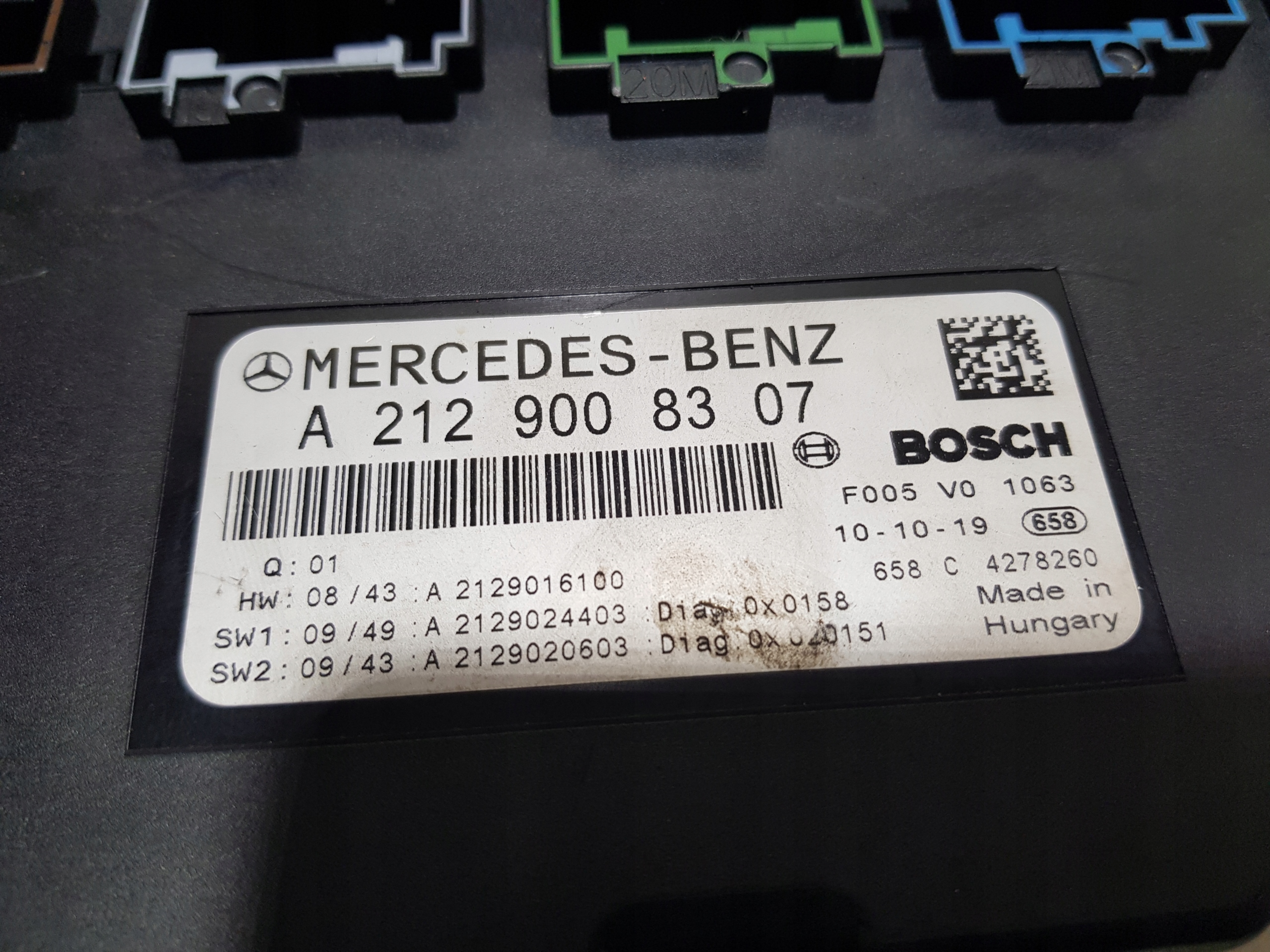 MERCEDES W207 W212 module control unit SAM 2129008307