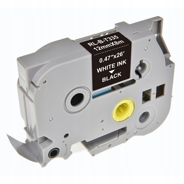 Taśma do drukarek etykiet Brother, TZE-335, biały druk/czarny podkład