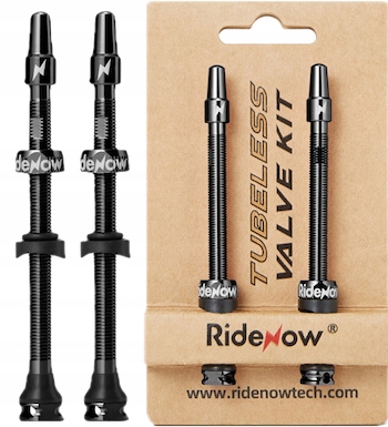 Zawory Ride Now Tubeless- 85mm 2 sztuki czarne lekkie