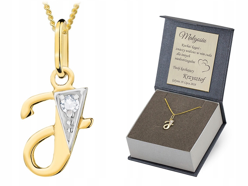 Zlatý Řetízek pr. 585 Přívěsek Písmenko J Gravírování