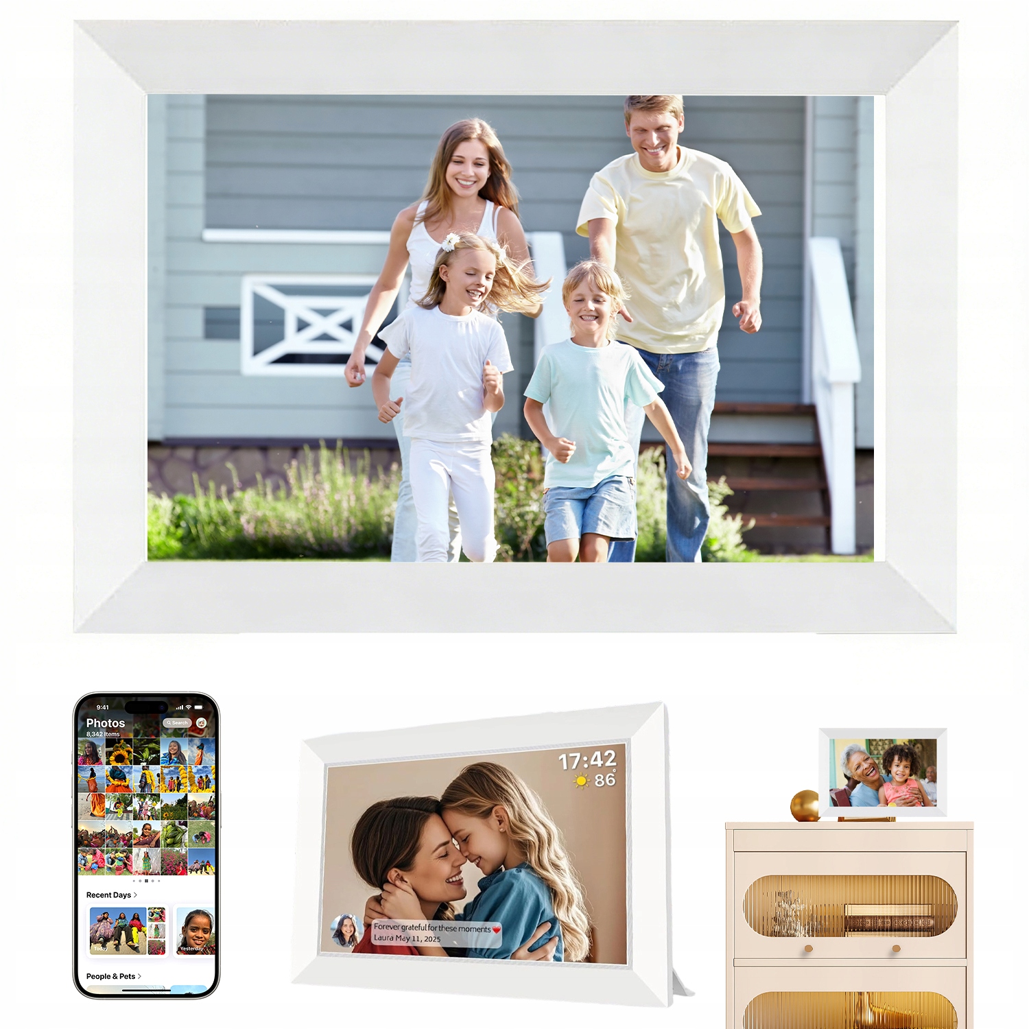 Rámeček Na Fotografie Frameo Wifi 32GB 10,1" Dotykový Fotorámeček Hd Videa