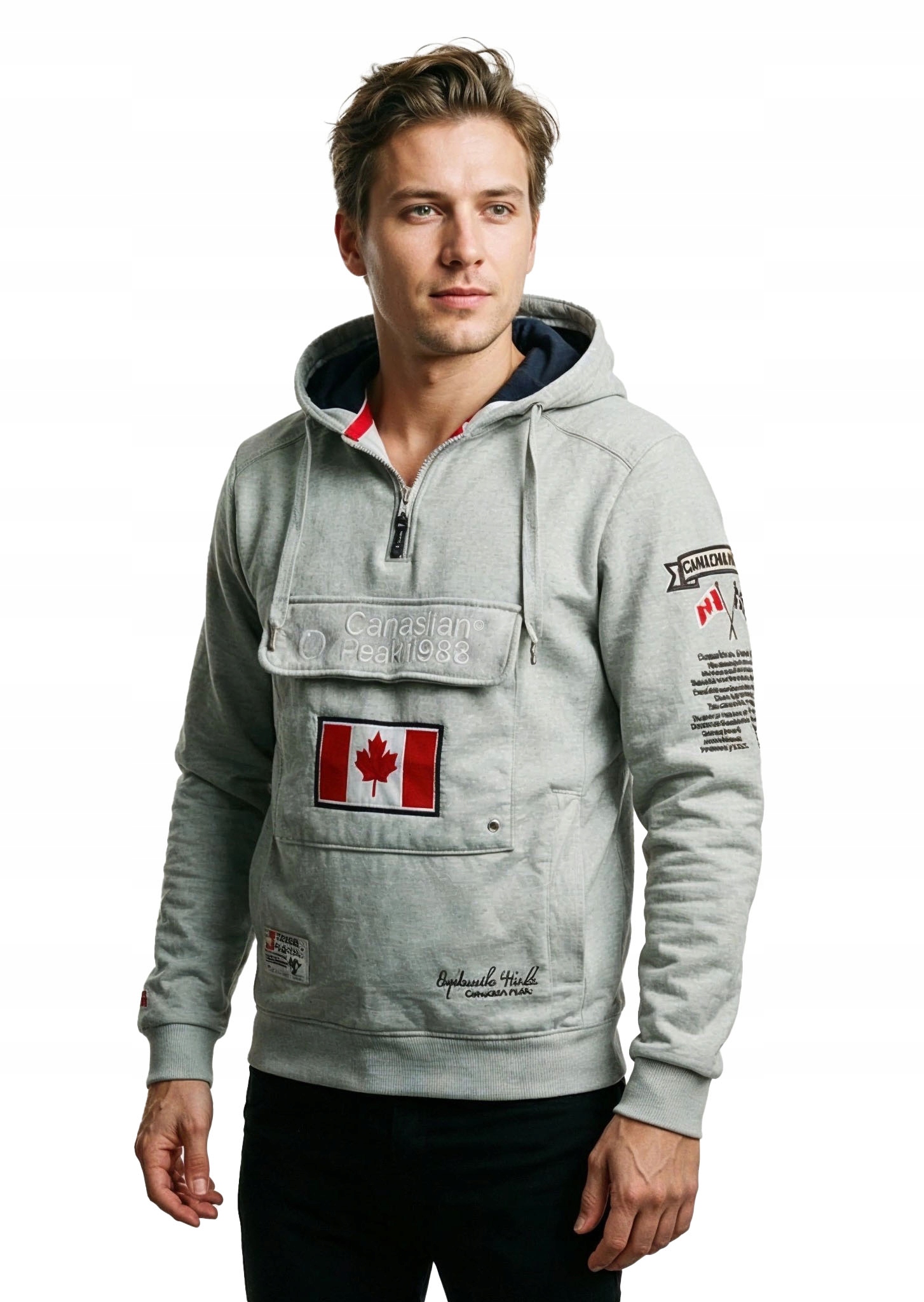 Pánská mikina Canadian Peak Galapagos sportovní s kapucí klokanka pohodlná
