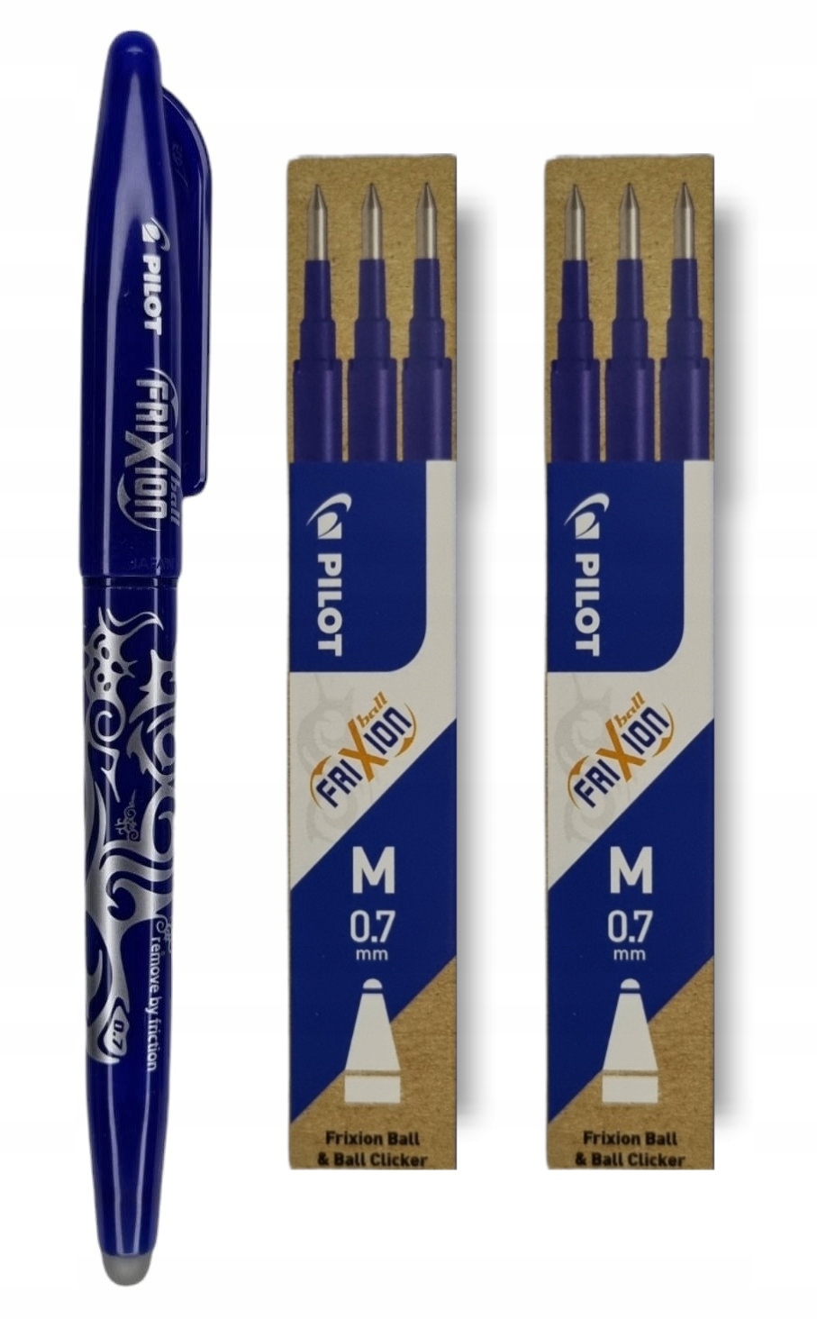 

Długopis zmazywalny niebieski Pilot 0,7 6 wkłady