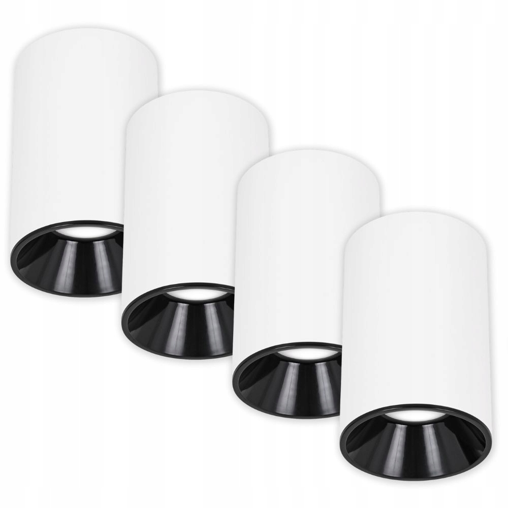 4x Oprawa sufitowa natynkowa Halogenowa GU10 biała czarna Led Spot Lampa