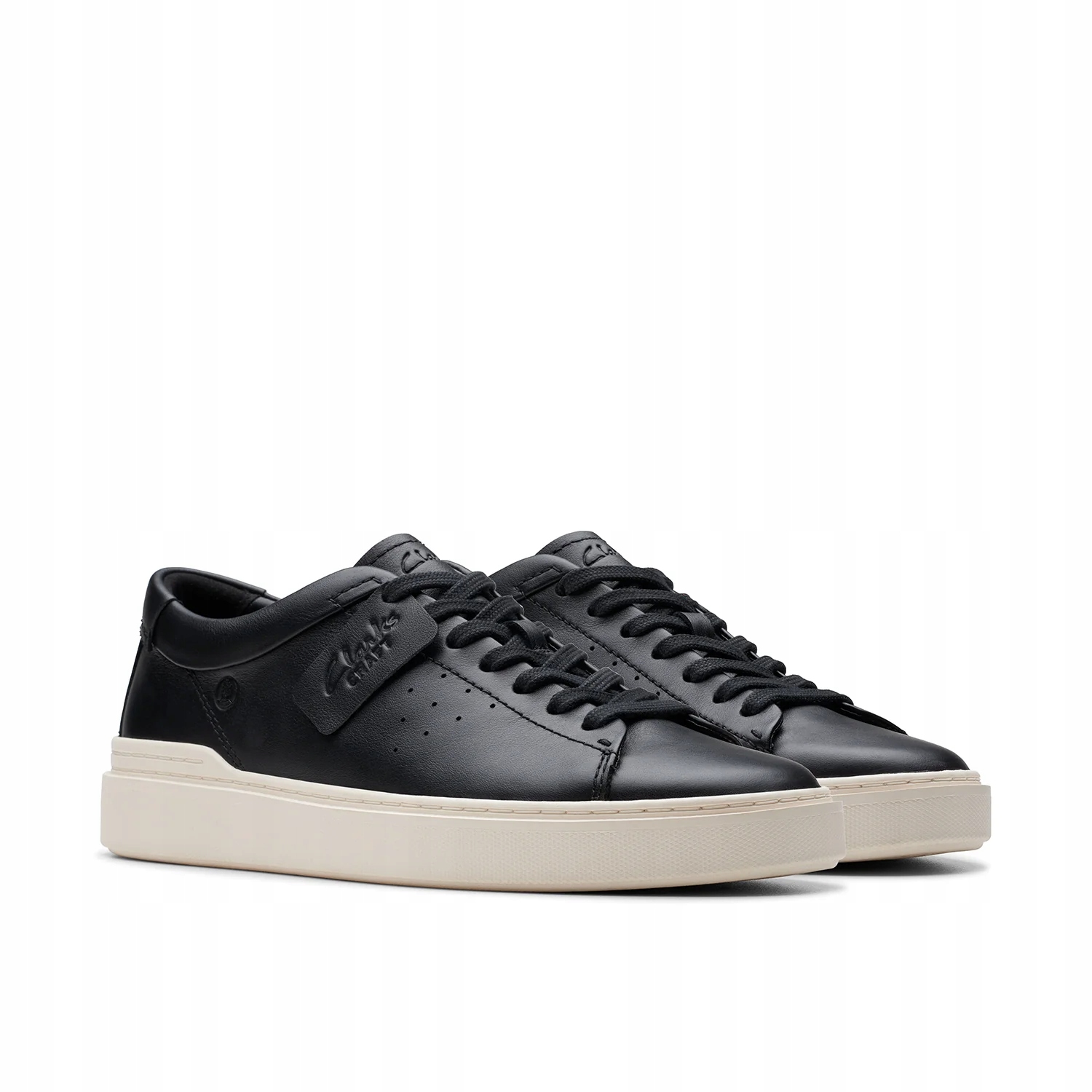 Buty męskie skórzane Clarks Craft Swift 261761297 czarne sportowe 44