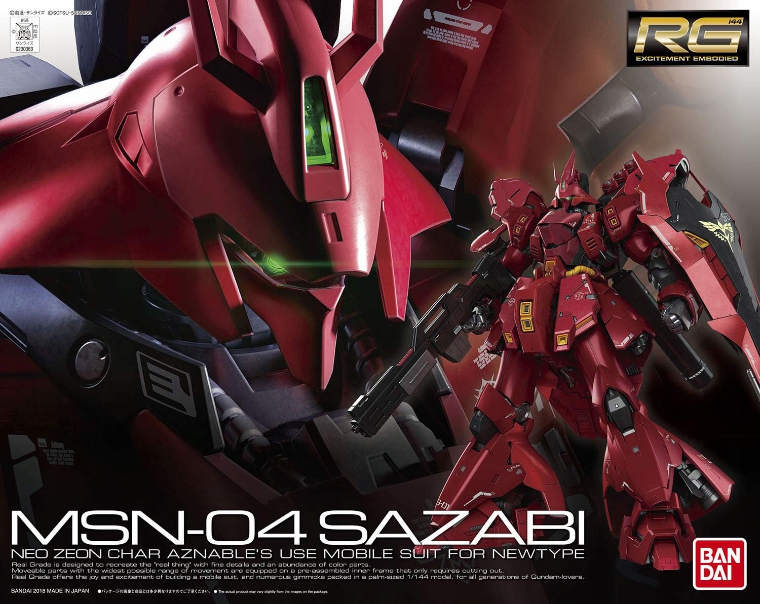 Gundam Model Kit Real Grade MSN-04 Sazabi