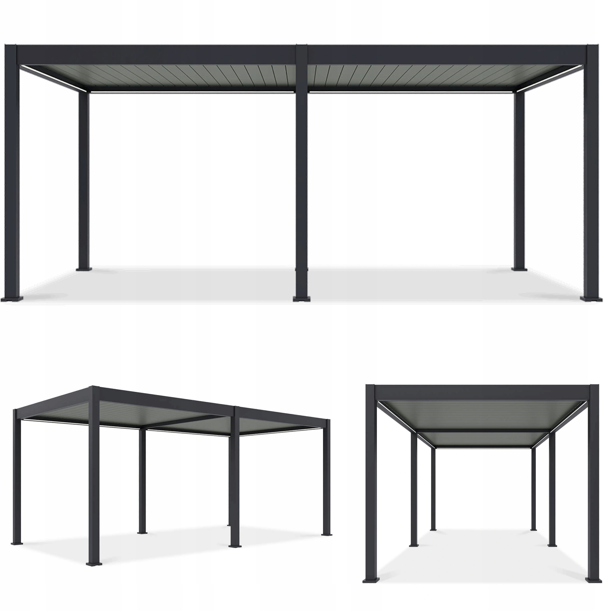 Pergola Aluminiowa Tarasowa Elegance Automatyczna 3x6 z oświetleniem Led