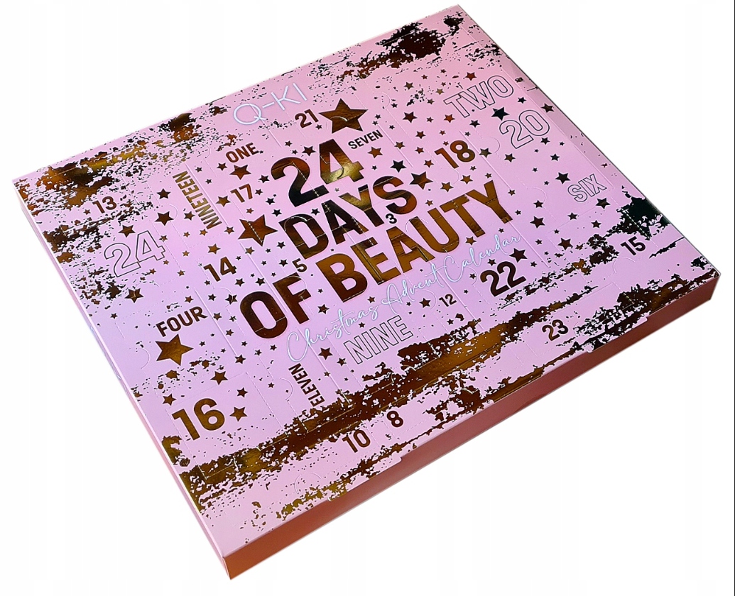 Адвент-календарь Q-ki 24 Days Of Beauty, косметика для макияжа: палетки теней, румяна, тушь, кисти — фото 6