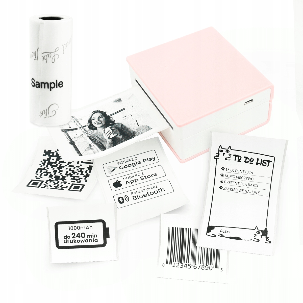 

Mini drukarka termiczna do zdjęć notatek etykiet