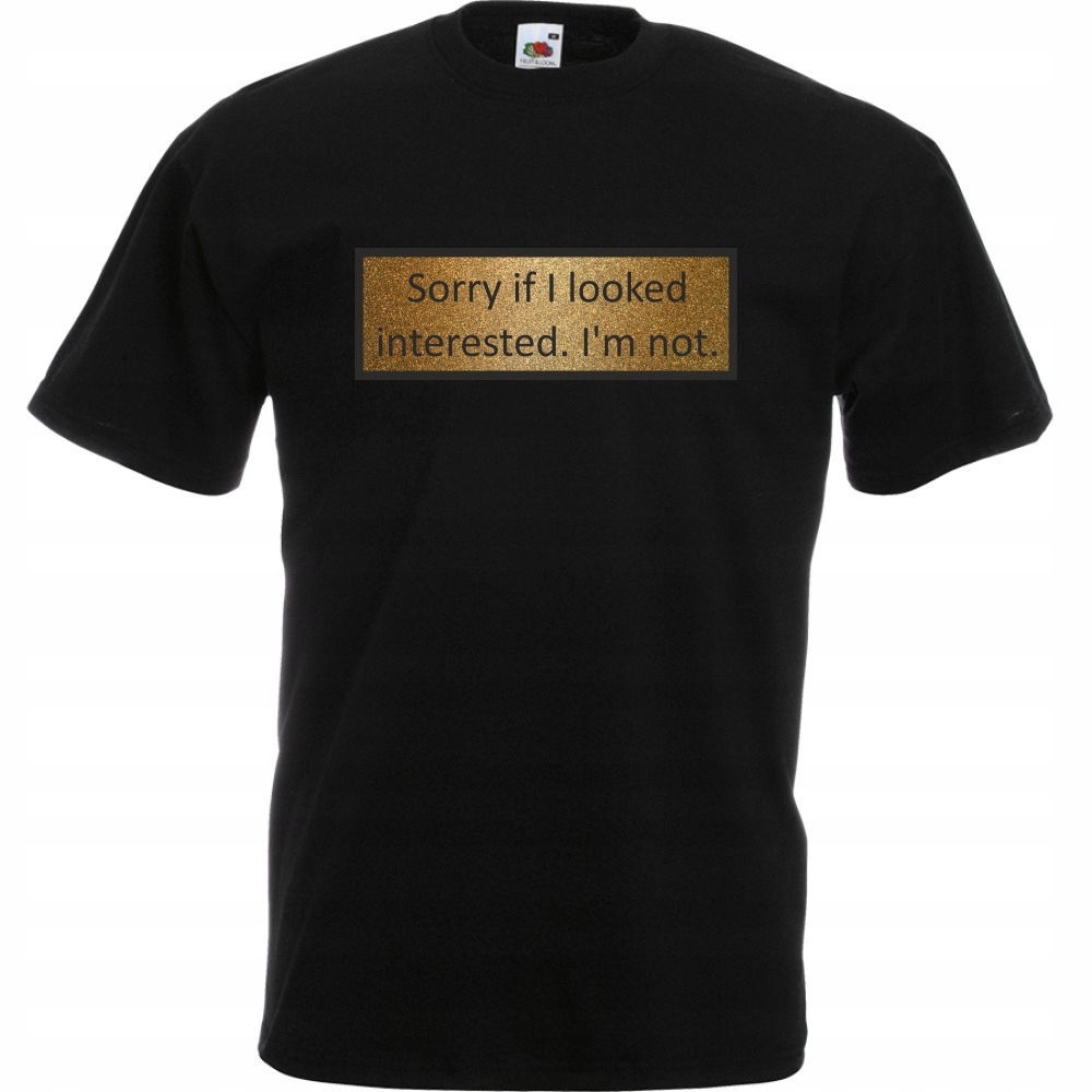 

Koszulka zabawna not interested XXL czarna