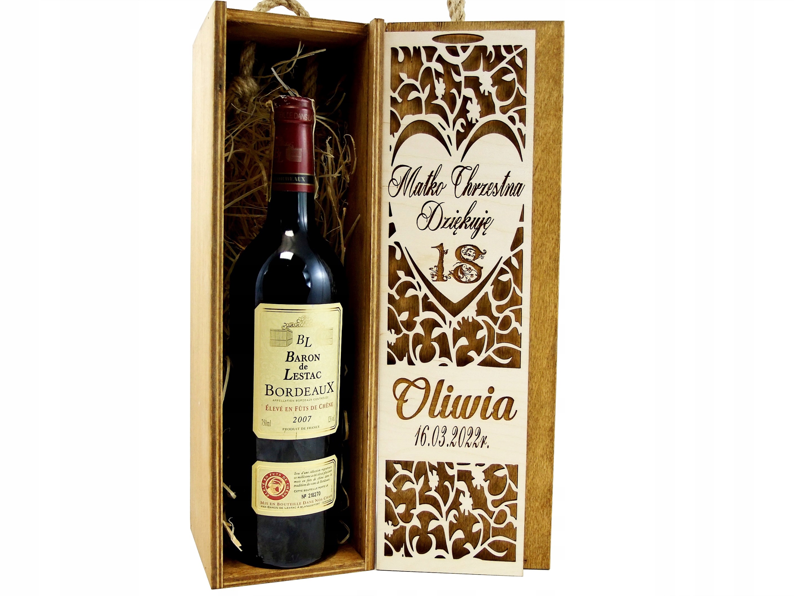 18 Urodziny Podziękowanie Dla Chrzestnych Na Wino