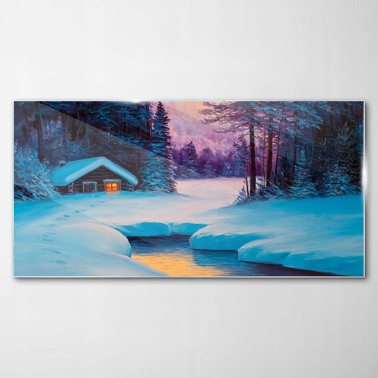 

Hartowany Obraz Szklany Krajobraz Zima Las 120x60