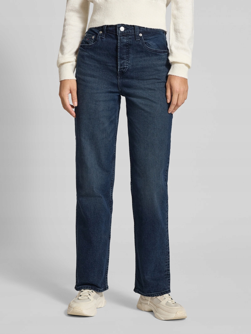 Tommy Jeans Tmavé Džíny Úzké Nohavice S Oděrkami, Vysoký Pas 27/32 Xta