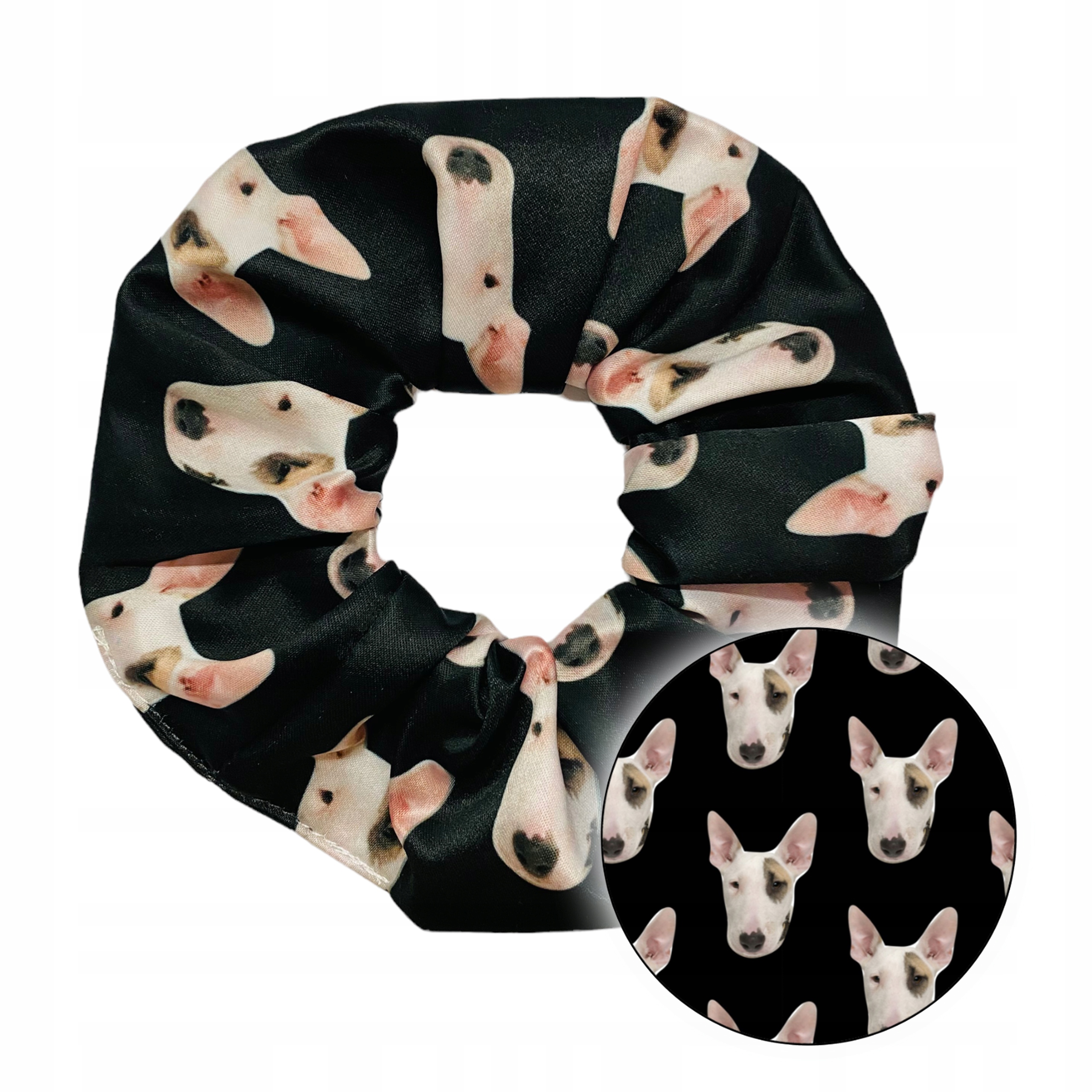 

Scrunchie z psem Bulterierem gumka włosów