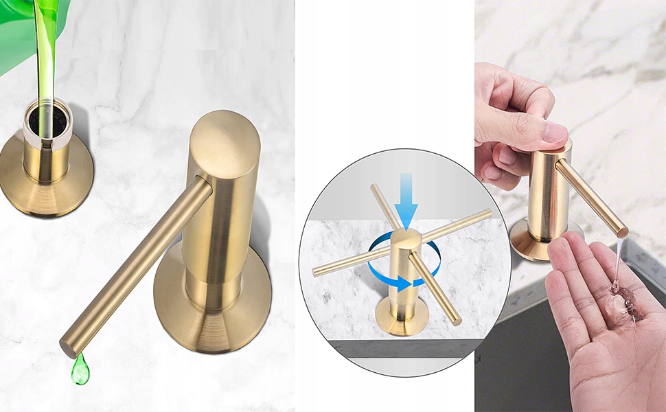 Dozownik na płynu do mycia naczyń Chrom - Premium Linia New Design