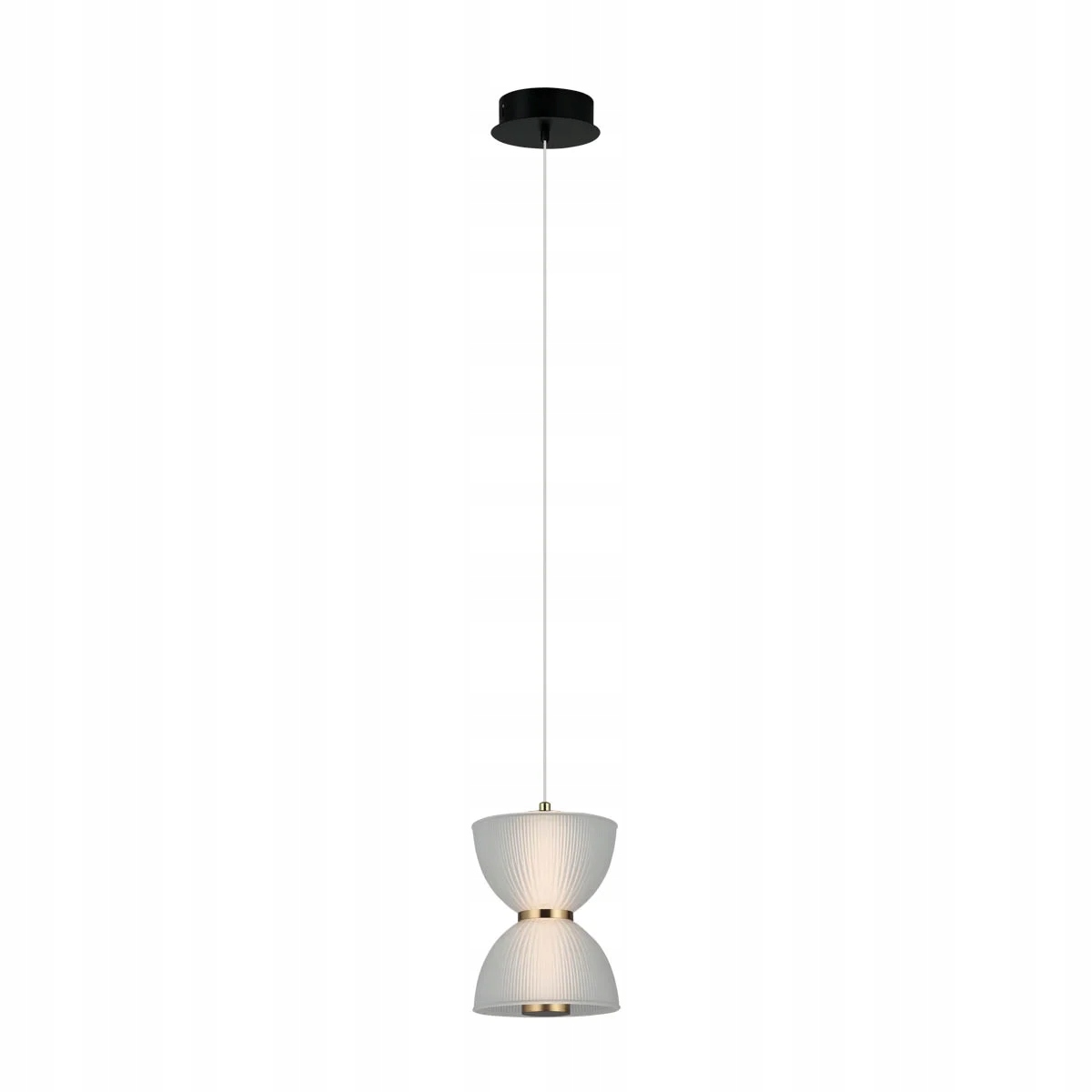 Italux Tica Závěsná Led lampa 8W Černobílá Stínidlo Klepsydra