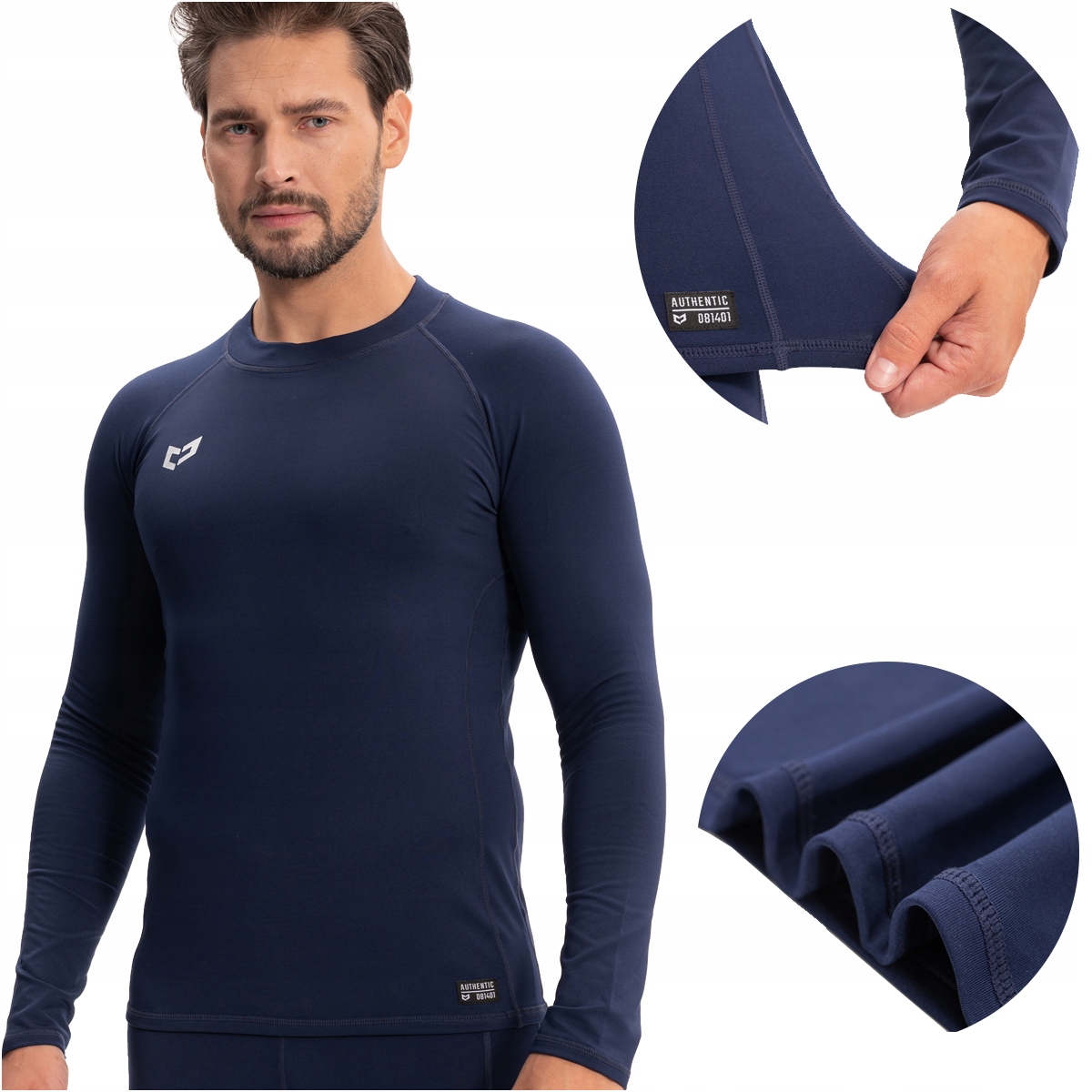 Koszulka Termoaktywna Męska Termiczna Długi Rękaw Bluzka Szybkoschnąca 2XL