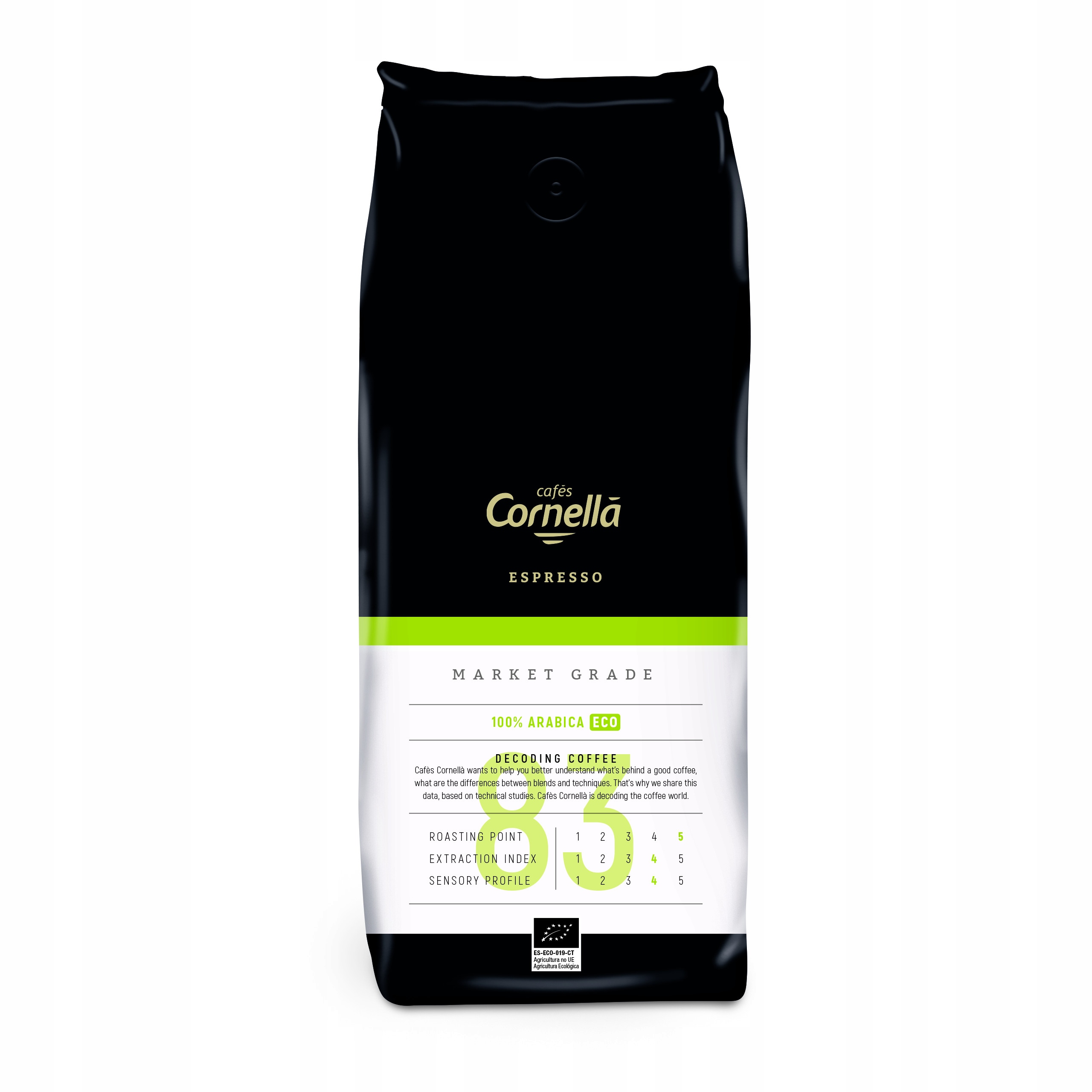 Levně Káva zrnková Cornella Espresso 83 Eco Market 1 kg