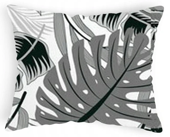 

Poszewka 40x40 Monstera Szaro Szara