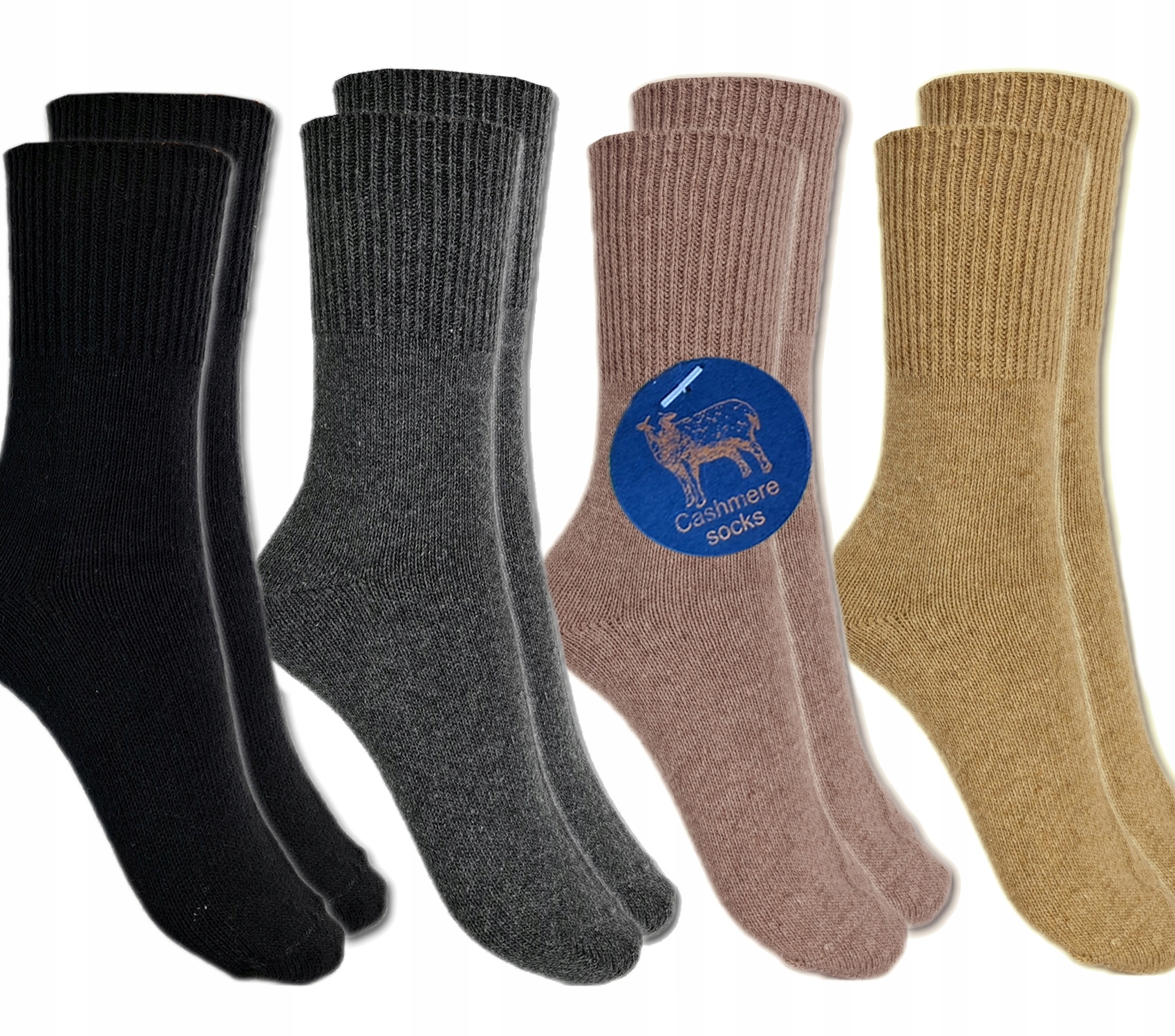 

4x Ciepłe Skarpety Damskie Wełniane Premium 39-42
