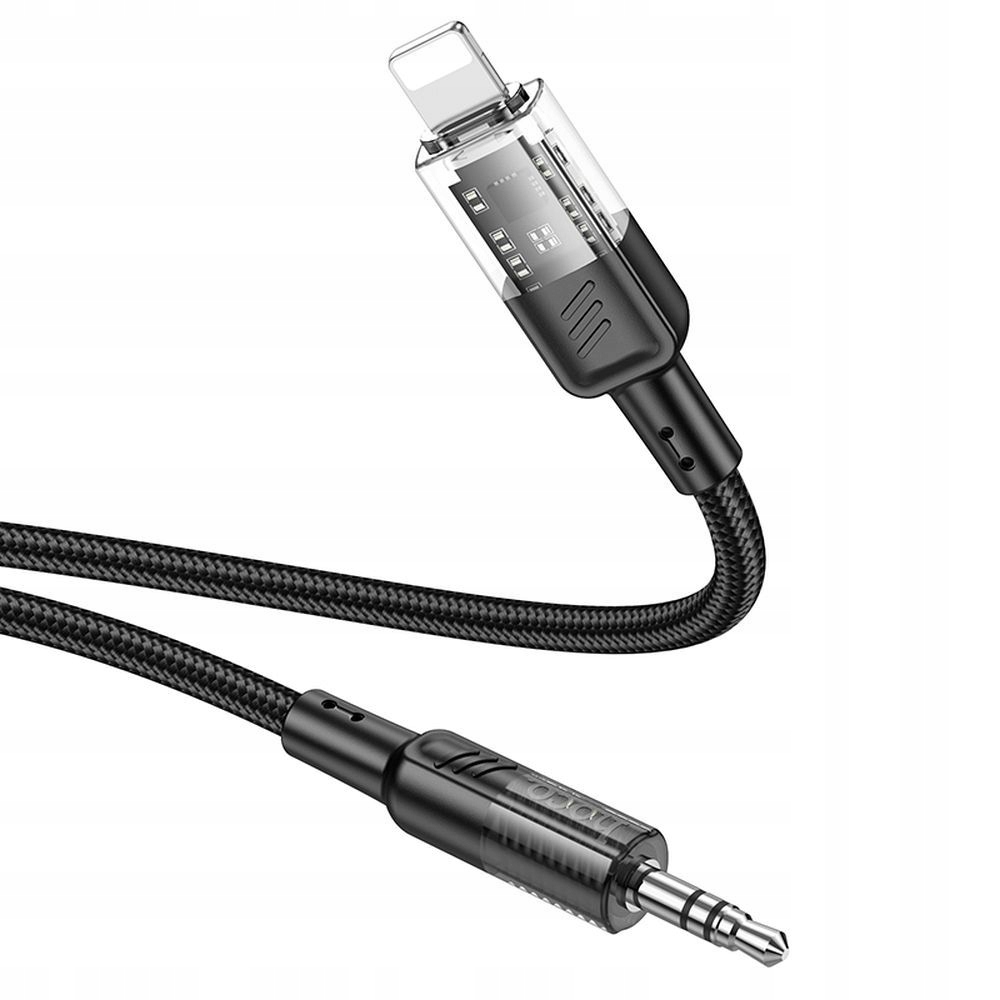 Kabel Aux Jack 3,5 mm do Lightning Hoco 1,2 m UPA27 czarny