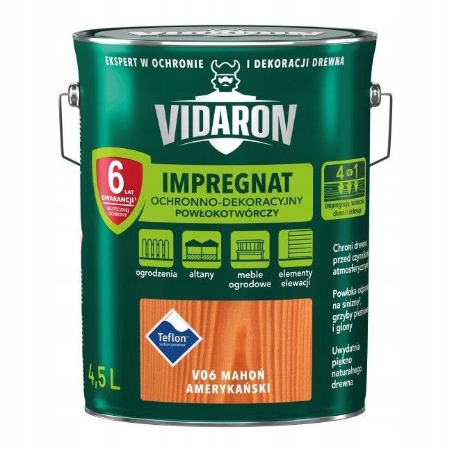 Vidaron Impregnat Ochronno-Deko mahoń a.4,5L