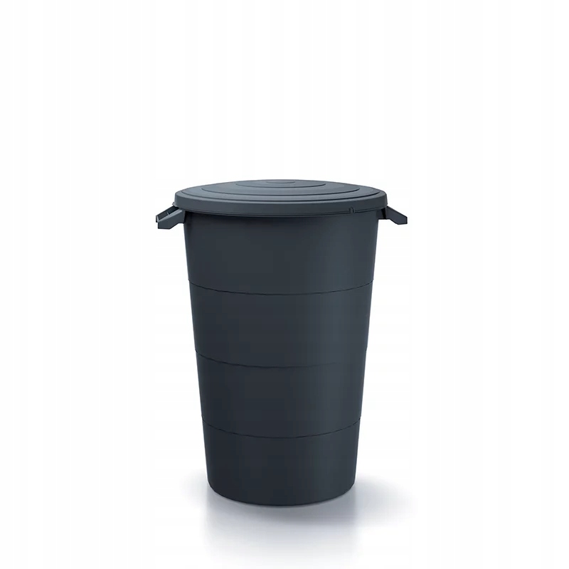 Levně Zahradní koš na odpadky Smooth 80L černý