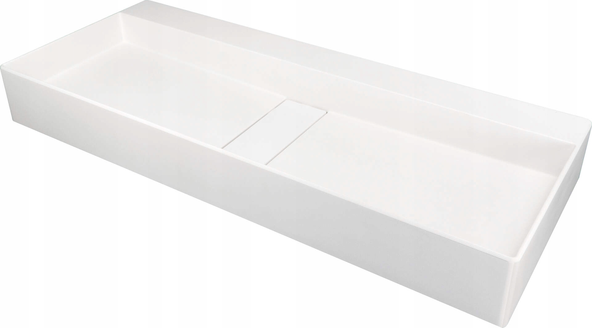 Granitová umyvadlová deska Alabaster s maskovací deskou 800 x 400 mm