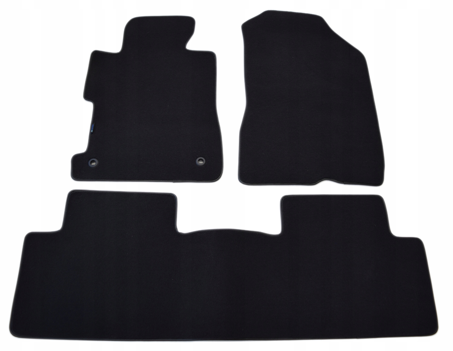 Černé velurové koberce Diamond, Lamovka Honda Civic VIII 4d 06-11r. 3el