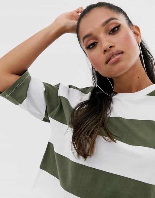 LUŹNY CROP TOP PASKI PETITE 30 Marka inna