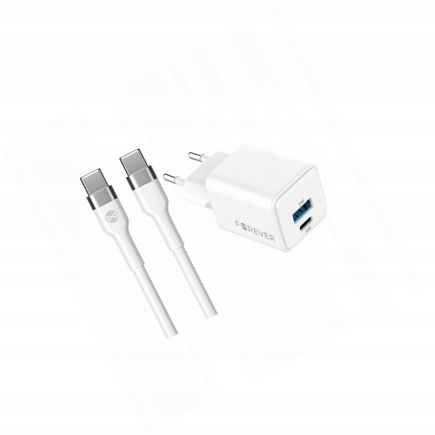 Szybka ładowarka GaN 30W Usb i Usb-c z kablem do Samsung Galaxy S22 5G