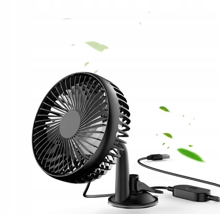 

Wentylator wiatrak samochodowy 12V przyssawka Usb