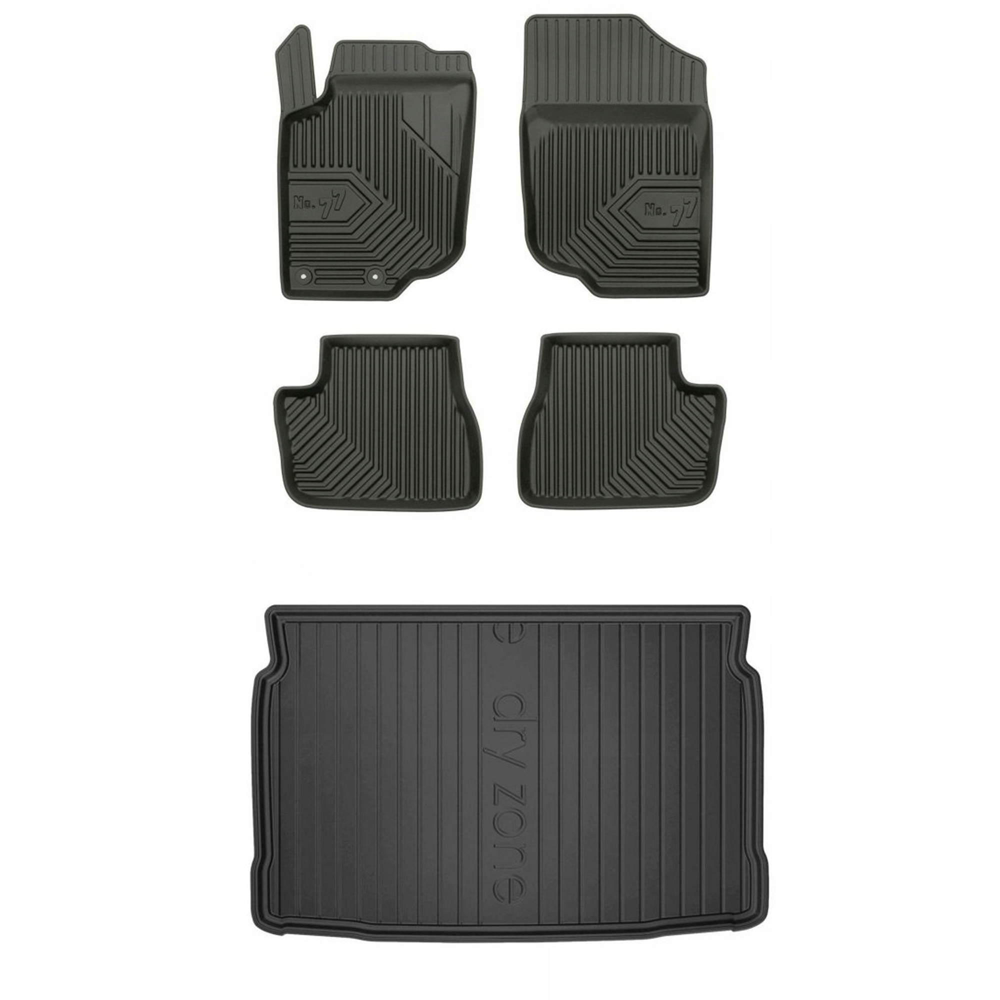 Gumová sada kobercov a rohoží Peugeot 207 2006-2012 Hatchback, 5-dverová