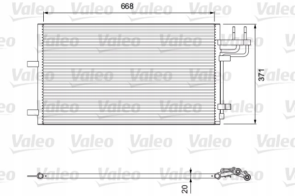 818046 - КОНДЕНСАТОР КОНДИЦИОНЕРА FORD FOCUS 04-VALEO