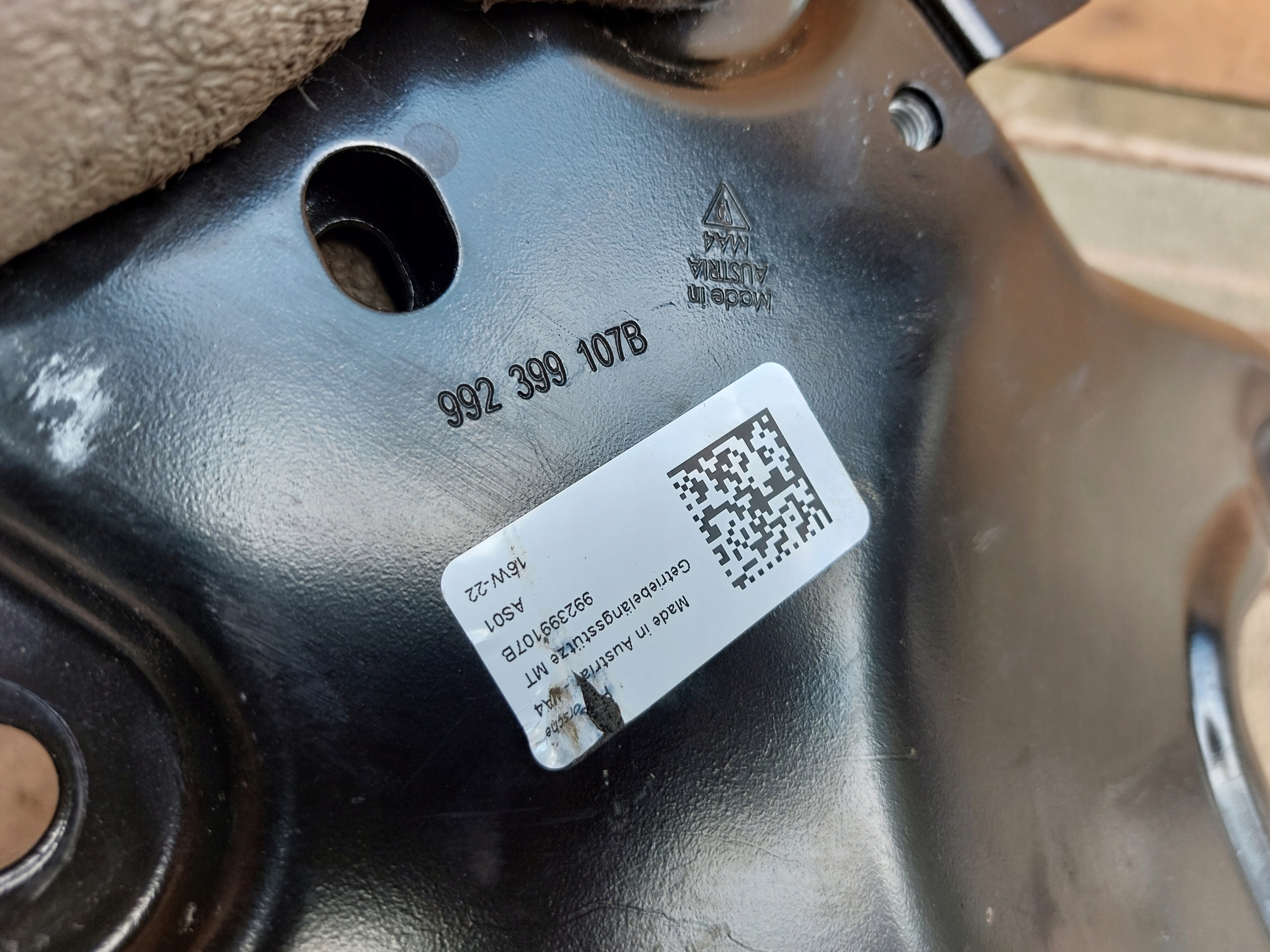 supporto staffa cambio ingranaggi PORSCHE 911 992 GT3