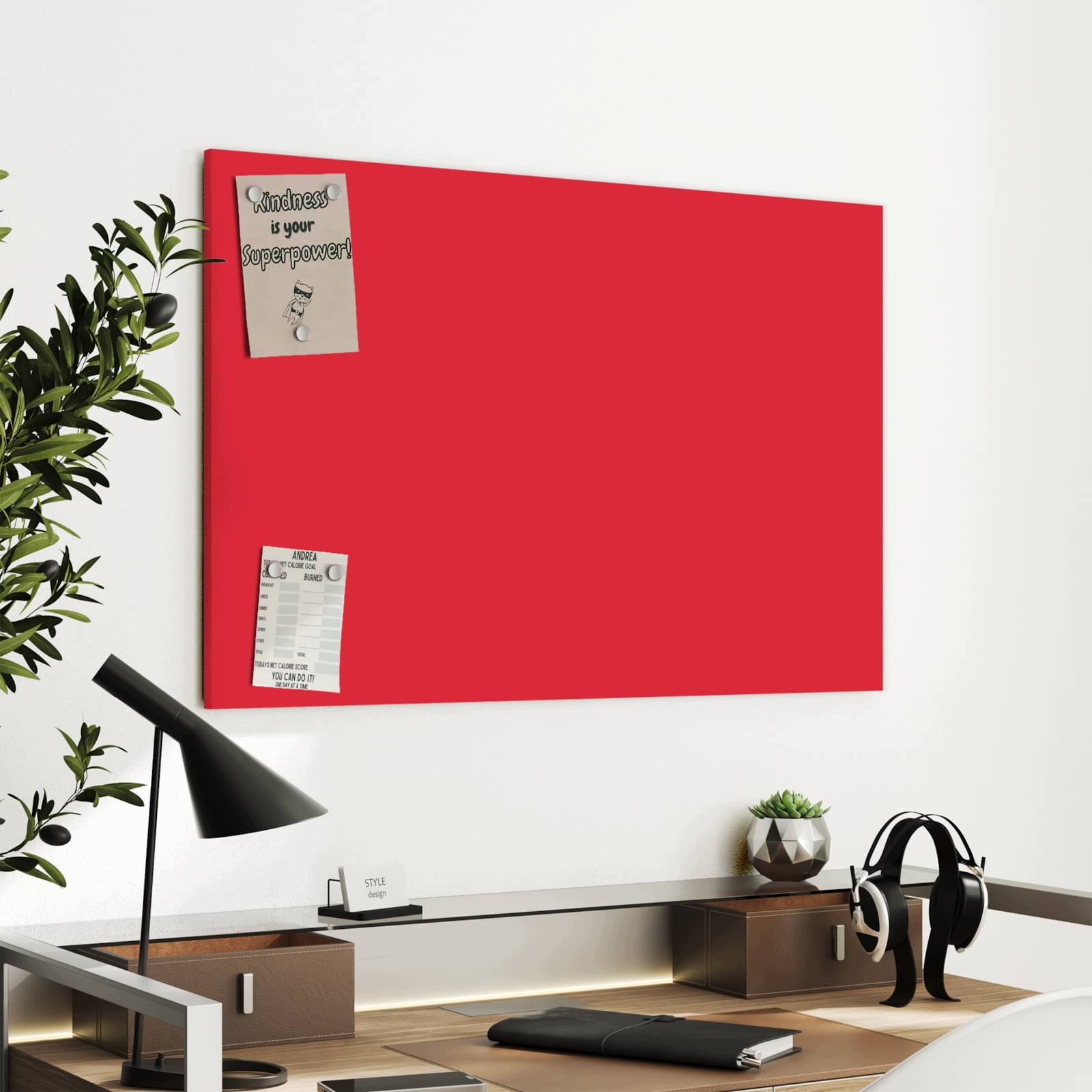 Magnetická tabule Ružowo-Červené Pozadí 90 × 60 cm