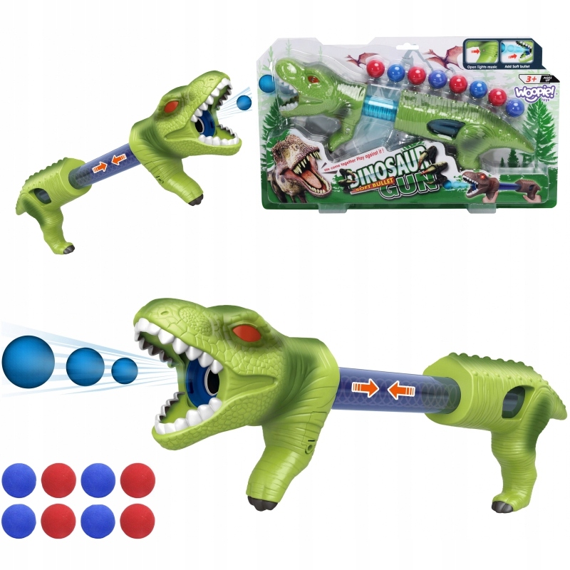 

Pistolet Na Miękkie Piłki Piankowe Dinozaur Woopie