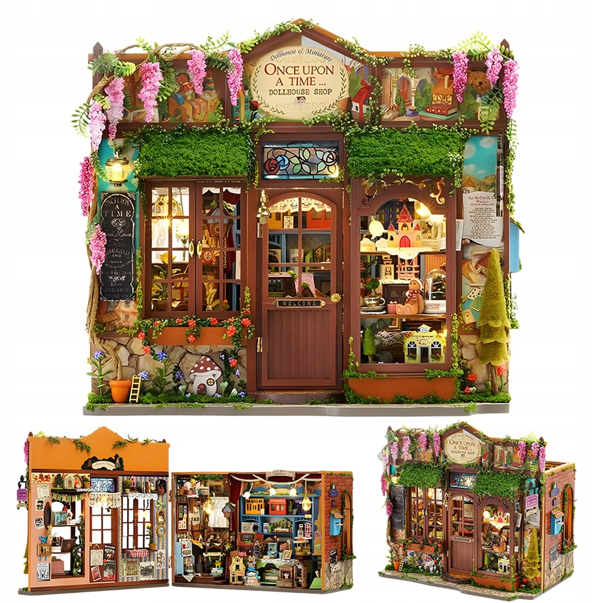 Kolor brązowy Zestaw Diy 3D Book Nook relaks i kreatywność idealny