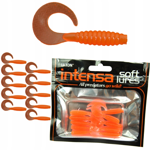 10szt twister JAXON guma 3,8cm INTENSA okoń INT38E