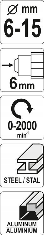 YATO FREZ STOPNIOWY 6 -15MM DO METALU NA WIERTARKĘ Rodzaj frezu inny