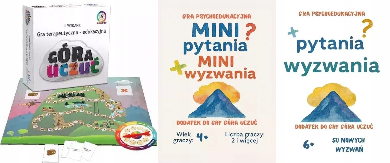 Góra uczuć Mini pytania Pytania i wyzwania gra psychoedukacyjna
