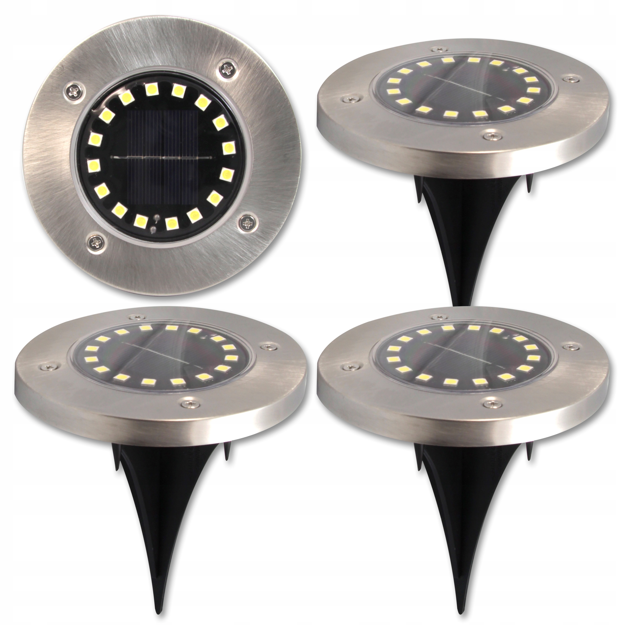

4x Lampa Led Solarna Czujnik Ogrodowa Zewnętrzna
